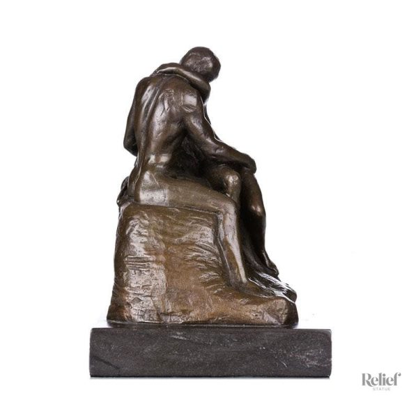 Statue Le Baiser, reproduction en bronze 14 cm
