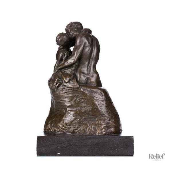 Sculpture en bronze Le Baiser de Rodin de 14 cm