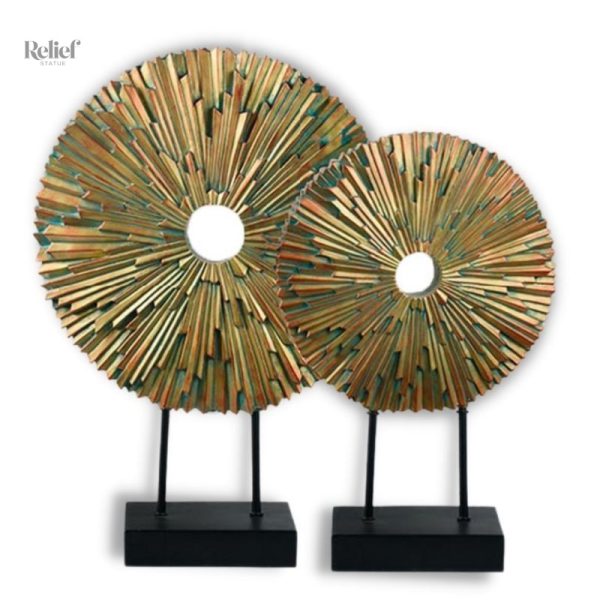 Sculpture moderne luxe Roues en métal design