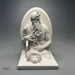 Sculpture Moïse 12 cm en buste, art décoratif homme