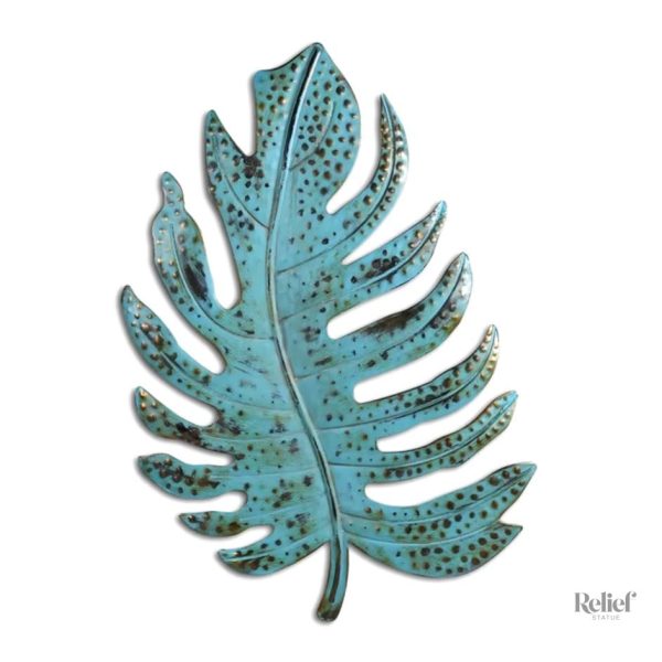 Décoration murale moderne en métal, motif de feuille