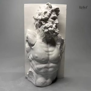 Sculpture murale homme grec 13 cm en décoration intérieure