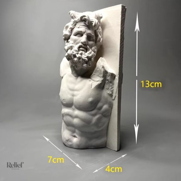 Art mural inspiré de l'homme grec, style antique, 13 cm