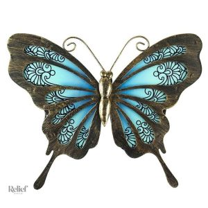 Décoration murale en métal, papillon stylisé pour intérieur