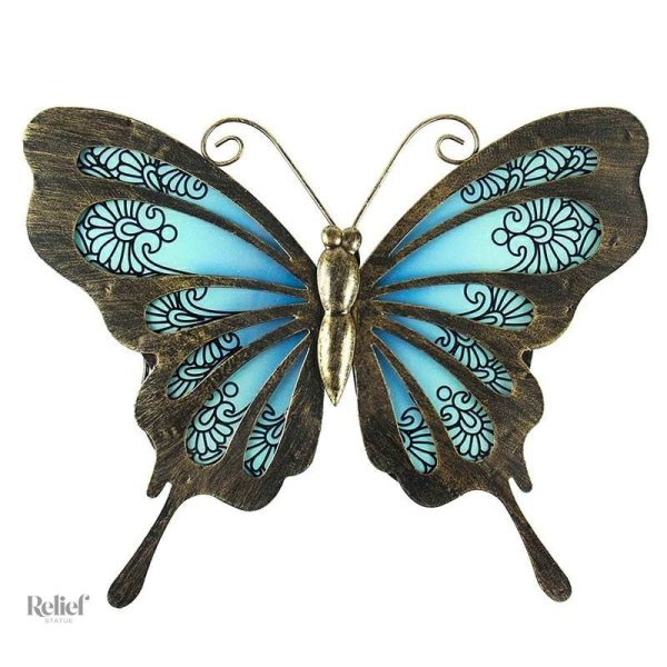 Décoration murale en métal, papillon stylisé pour intérieur