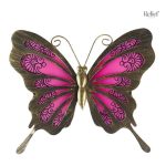 Sculpture papillon en métal, accent artistique pour mur