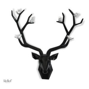 Sculpture murale moderne Tête de Cerf Origami