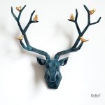 Tête de cerf en style origami pour décoration murale