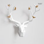 Sculpture origami de cerf, art mural contemporain