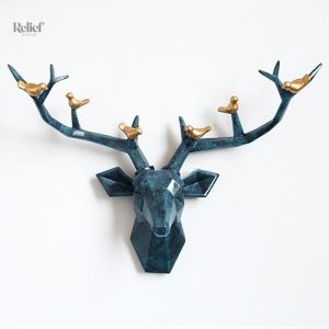 Décoration murale en forme de tête de cerf moderne
