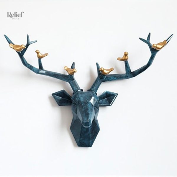 Décoration murale en forme de tête de cerf moderne