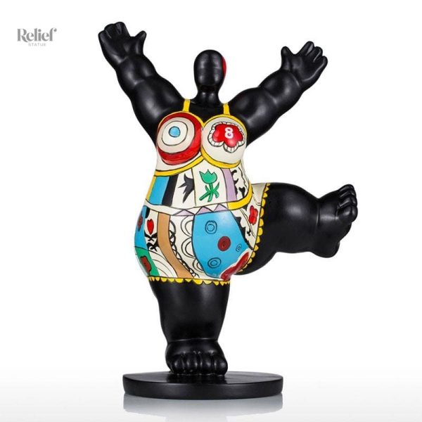 Statue femme 28 cm, pièce unique en sculpture Nana