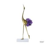 Sculpture en métal représentant un élégant oiseau