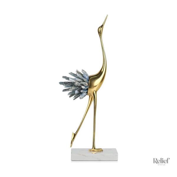 Statue d'oiseau en métal, pièce d'art contemporain