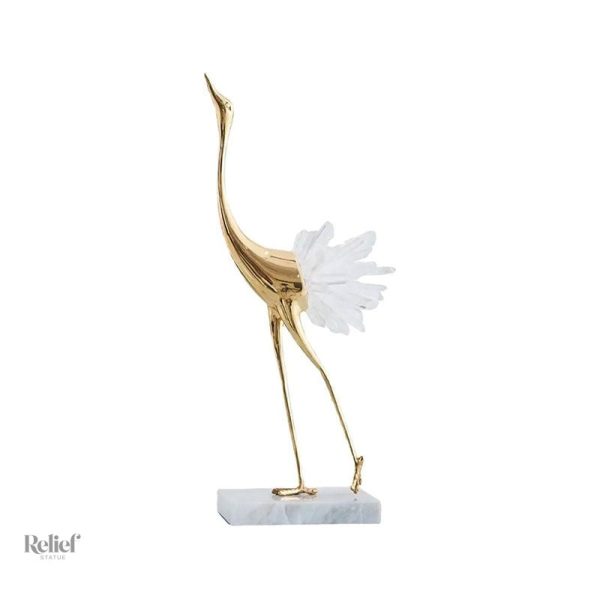 Sculpture d'oiseau en métal, design épuré et original