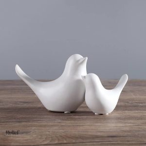 Statue artistique d'oiseaux en céramique, décoration intérieure