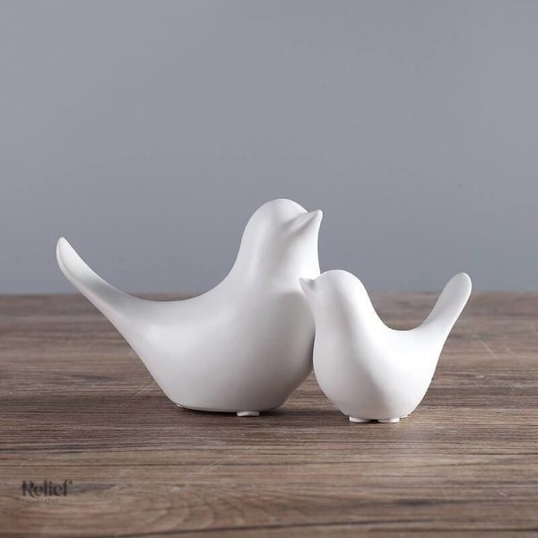 Statue artistique d'oiseaux en céramique, décoration intérieure