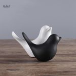 Duo d'oiseaux en céramique, objet d'art pour votre espace
