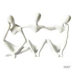 Art moderne : sculpture de trio de penseurs en réflexion
