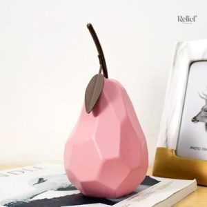 Pomme en origami, sculpture élégante pour décoration