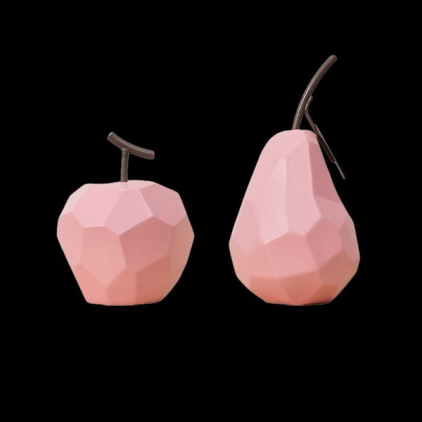 Décoration intérieure poire et pomme en origami