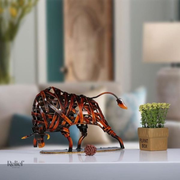 Statue Taureau, pièce artistique pour intérieur moderne