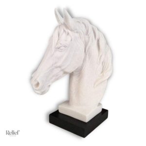 Sculpture Cheval en buste, pièce artistique élégante