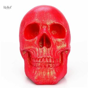 Tête de Mort 18 cm, objet décoratif élégant