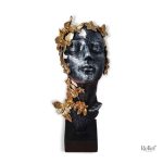 Statue femme en sculpture visage 31 cm