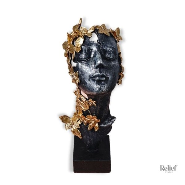 Statue femme en sculpture visage 31 cm