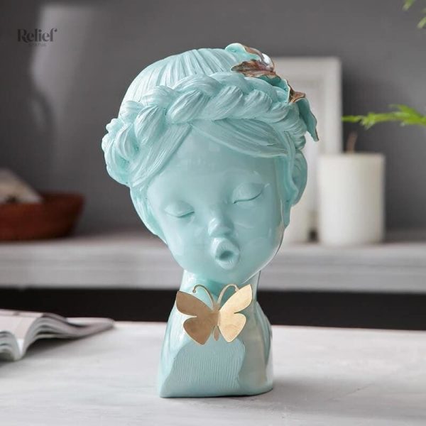Sculpture femme ange moderne, ajout raffiné pour intérieur