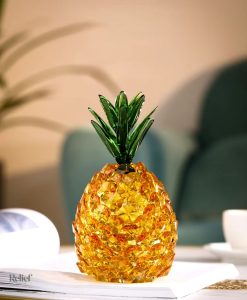 Sculpture en verre ananas coloré 14 cm