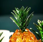 Ananas en verre décoratif pastel, 14 cm de hauteur