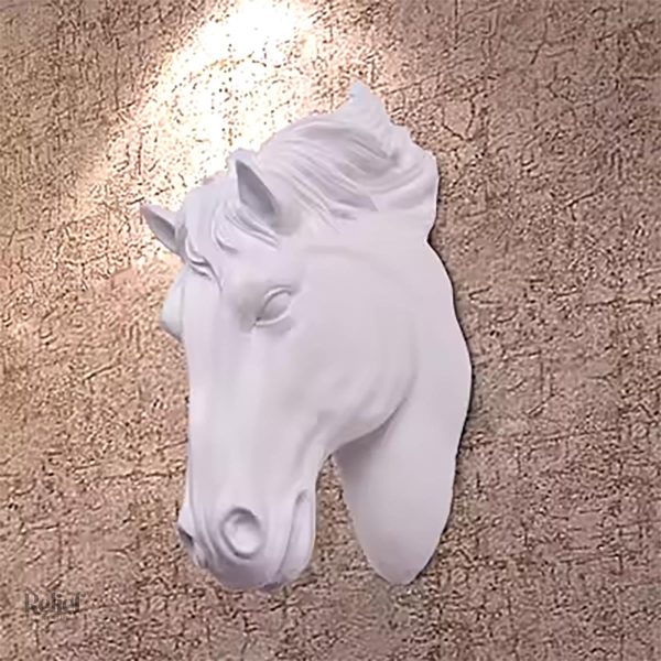 scultupre-murale-tete-de-cheval-blanc-14-cm-1 Sculpture murale tête de cheval blanc en résine 14 cm