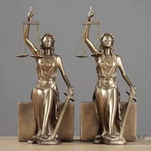 Statue de la Justice Thémis en bronze 26 cm