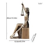 Statue de la Justice pour rangement de livres