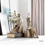 Set de 2 serre-livres bronze Justice 26 cm