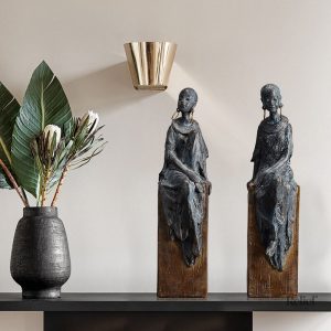 Statue d'artisanat africain unique pour intérieur