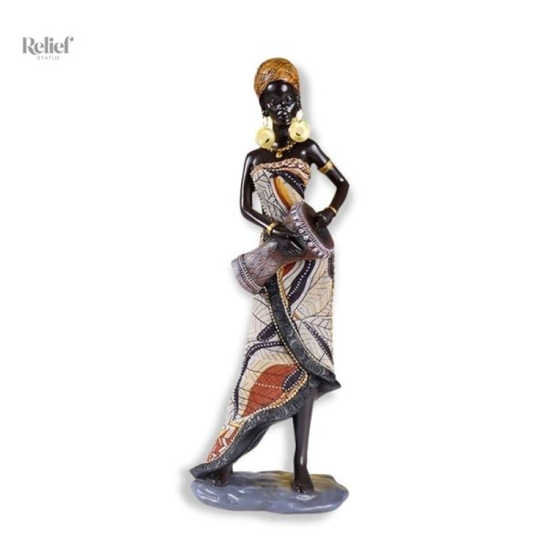 statue-africaine-femme-1 Statue africaine femme 31 cm en bois sculpté
