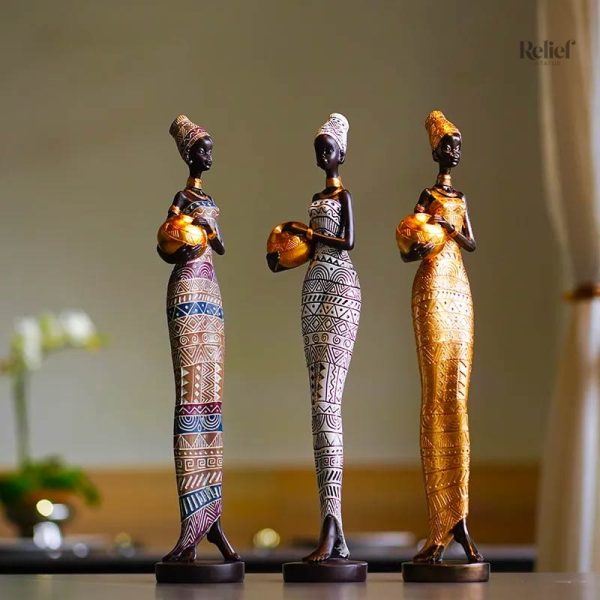 Statue Africaine en bois massif
