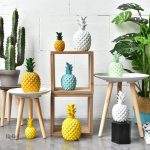 Sculpture ananas moderne, objet décoratif d'été