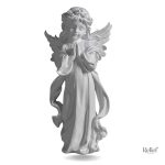 Statue d'ange en blanc, décoration élégante pour intérieur