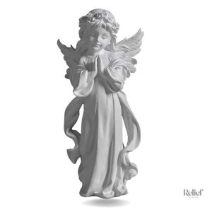 Statue d'ange en blanc, décoration élégante pour intérieur
