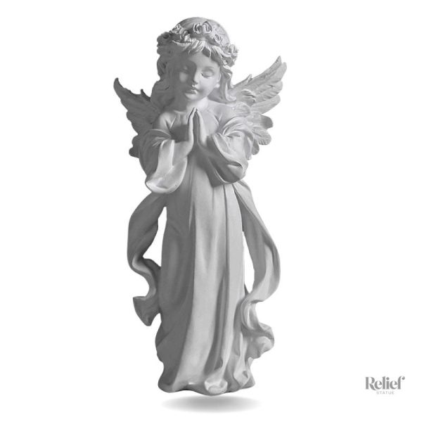 Statue d'ange en blanc, décoration élégante pour intérieur