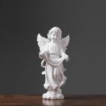 Anges en sculpture, finition blanche pour une ambiance apaisante