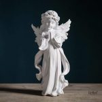 Statue d'ange, design délicat en blanc pur pour votre maison