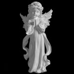 Statue d'ange blanche, accessoire décoratif intemporel