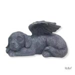 Statue Chien Ange Gardien en résine décorative