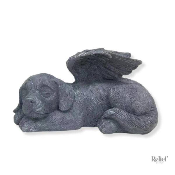 statue-ange-gardien-1 Statue Chien Ange Gardien en résine décorative