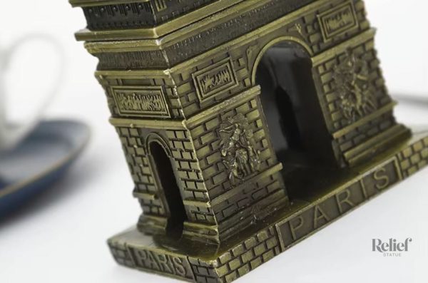 Détails de la statue Arc de Triomphe, en métal, 8 cm